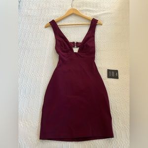 Lulu’s red mini dress with cutout back